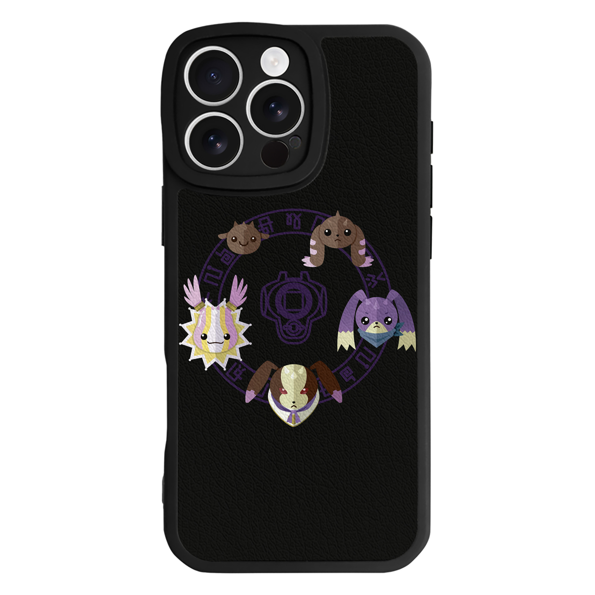 （画像用） Digimon デジタルモンスター/デジモン 【iPhone 16シリーズ対応】シリコンスマホケース（レザー調） 材質：シリコン